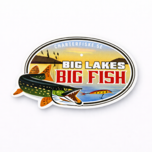 Klistermärke – Gädda Big lakes Big Fish